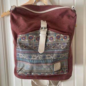 Canvas backpack purse / diaper bag